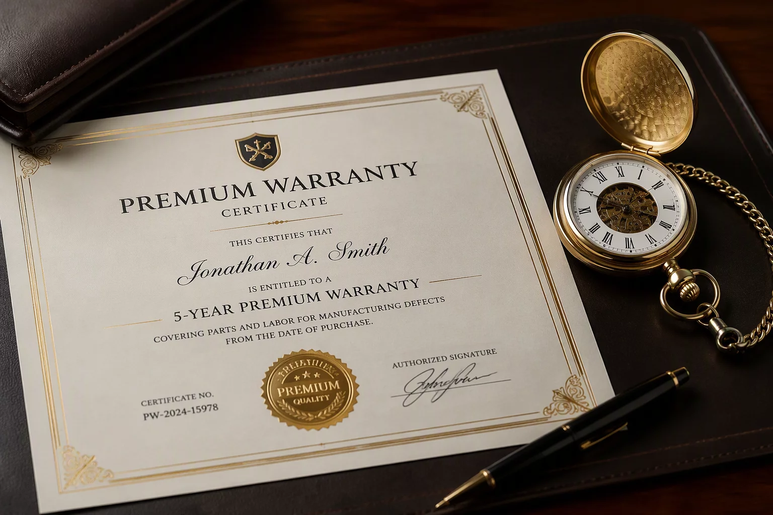 Details about our 2-year standard warranty for all clocks